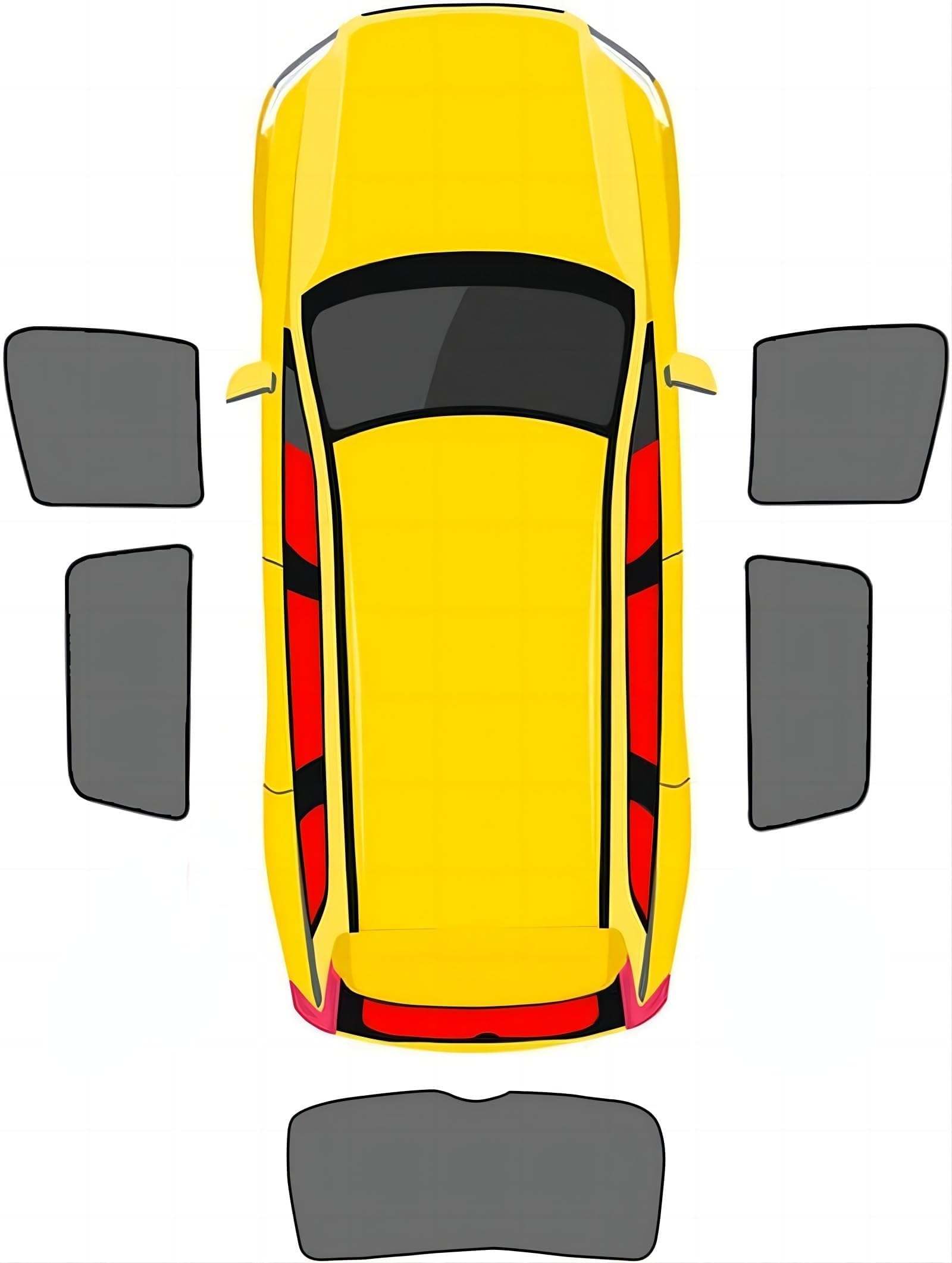 Auto Seitenfenster Sonnenschutz für Kia K5 2011-2014, Autosonnenschutz Seitenfenster UV-Schutz Hitzeschutz,D-5pcs(wholecar) von YHBIBI