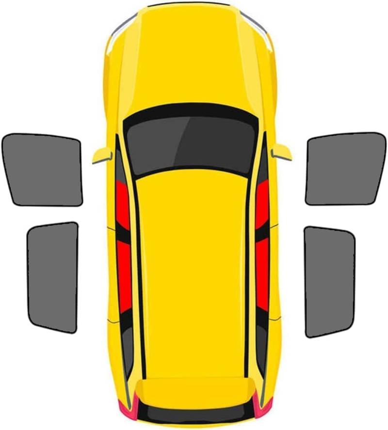 Auto Seitenfenster Sonnenschutz für Kia KX3 2020-2025, Autosonnenschutz Seitenfenster UV-Schutz Hitzeschutz,C-4pcs(Doors Window) von YHBIBI