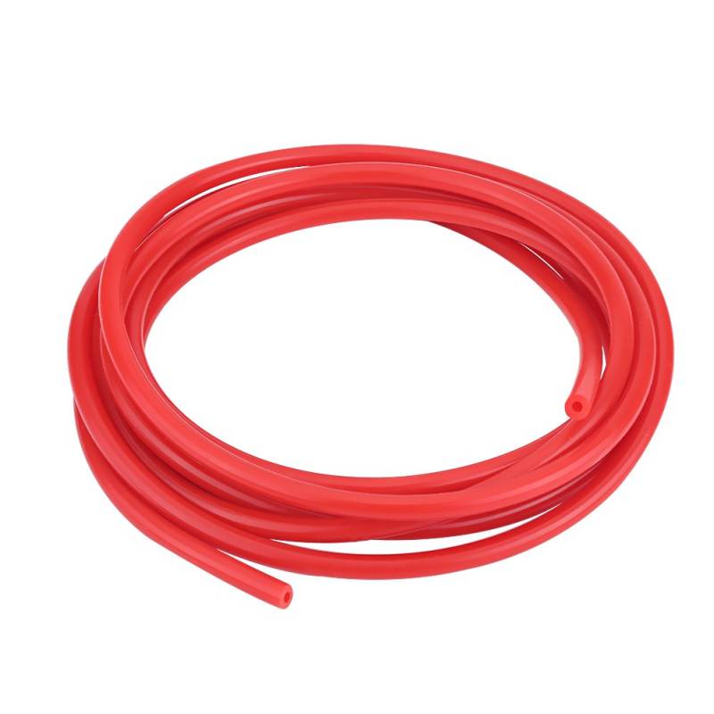 YHG Schlauchleitung Vakuumschlauch Tube Silikonschlauch Silikon-Vakuumschlauch, 4 mm Hochleistungs-Vakuumschlauch-Gummischlauch, 5 M Silikonschlauch Schlauch für Auto(rot) von YHG
