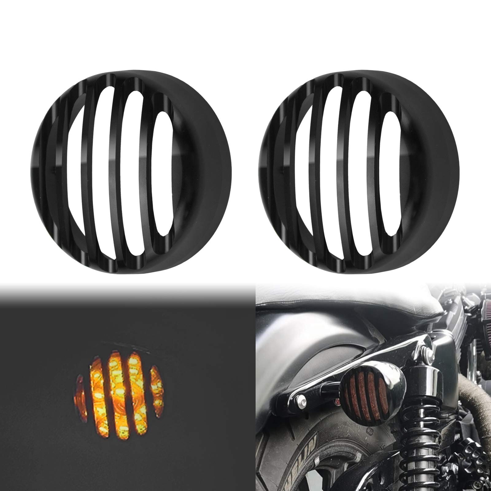 YHMTIVTU Motorrad-Blinkerabdeckung für den hinteren Blinker, kompatibel mit Harley Sportster ab 2016 von YHMTIVTU