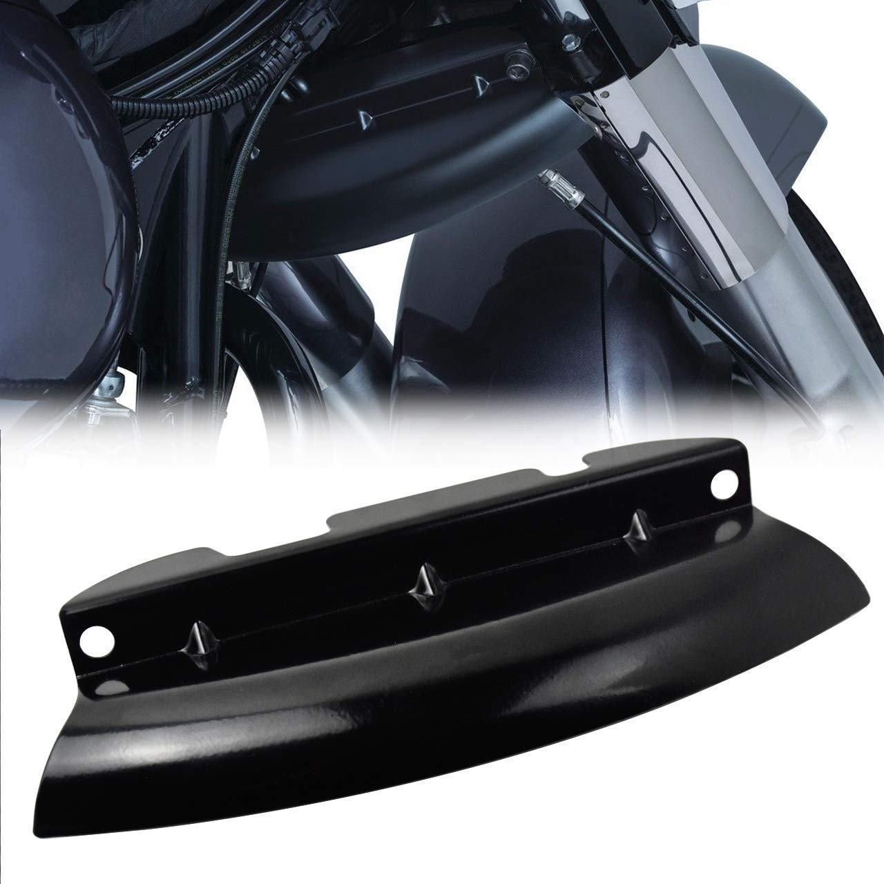 YHMTIVTU Motorrad-Windschott für den unteren Dreifach-Baum, passend für Harley Touring Electra Road Glides 2014–2019, schwarz von YHMTIVTU