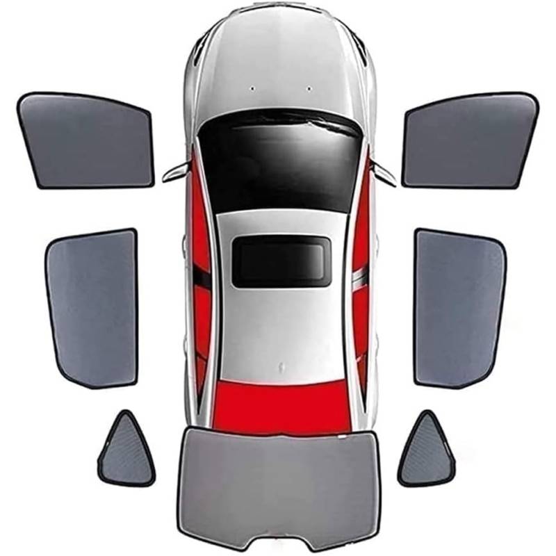 Auto Sonnenschutz Visier für Tesla Model 3 Model Y Model S Model X, Atmungsaktive Mesh Sonnenblende Schutzabdeckung mit UV-Schutz Sommer Reise​ ZubehöR,F/7 Wholecar von YHQKJ
