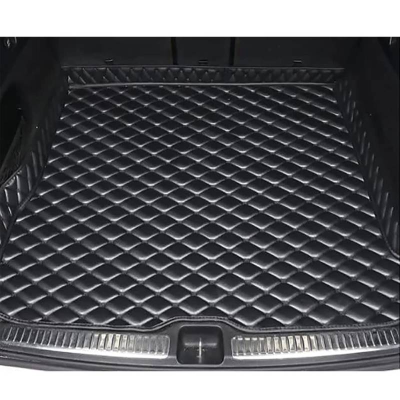 Kofferraummatte Auto Kofferraummatten für Merce-des Be-nz GLC Coupe 2017-2023, Künstlich Leder Schutzmatte rutschfest Kofferraumwanne Wasserdicht Autozubehör,A/All-Black von YHQKJ