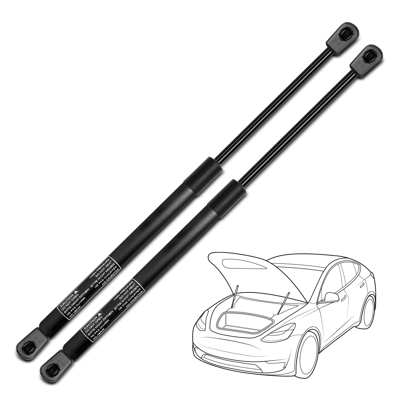 Set mit 2 vorderen Motorhauben-Stützstreben für die Motorhaube von Dodge Ram 1500 2500 3500 4500 5500 Set mit 2 vorderen Motorhauben-Stützstreben für die Motorhaube von Dodge Ram 1500 2500 3500 4500 5500 von YHTAUTO