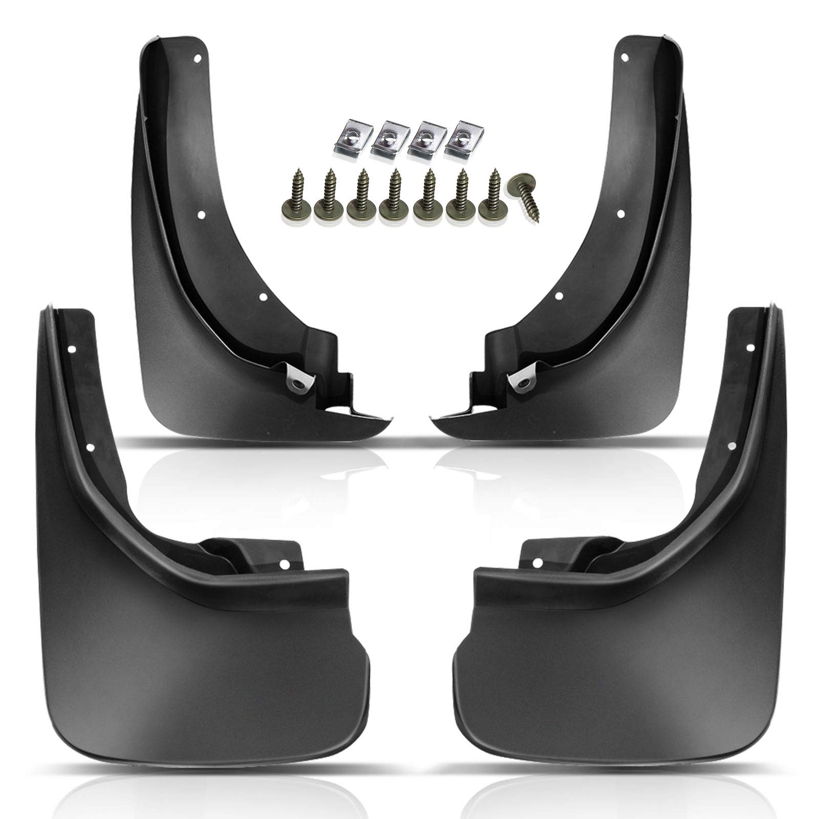 Set mit 4 Schmutzfängern, vorne und hinten, Ersatz für 2011–2018 Ford Explorer Sport Utility Set mit 4 Schmutzfängern, vorne und hinten, Ersatz für 2011–2018 Ford Explorer Sport Utility von YHTAUTO
