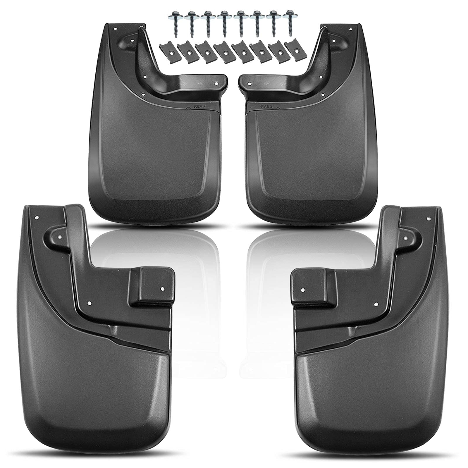 Set mit 4 Schmutzfängern, vorne und hinten, Spritzschutz, Ersatz für Tacoma Pickup 2005–2015 mit werksseitigen Kotflügelverbreiterungen Set mit 4 Schmutzfängern, vorne und hinten, Spritzschutz, Ersatz für Tacoma Pickup 2005–2015 mit werksseitigen Kotflügelverbreiterungen von YHTAUTO
