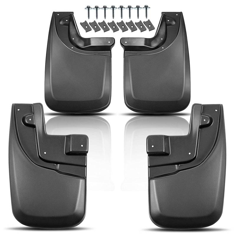 Set mit 4 Schmutzfängern, vorne und hinten, Spritzschutz, Ersatz für Tacoma Pickup 2005–2015 mit werksseitigen Kotflügelverbreiterungen von YHTAUTO