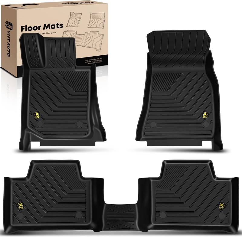 YHTAUTO Automotive Fußmatten TPE Full Set Liner Ersatz für 2019-2021 BMW 3-Serie Vorder- und 2. Sitz, Allwetterschutz Wasserdicht Anti-Rutsch Passform Automatten Geruchlose Teppiche von YHTAUTO