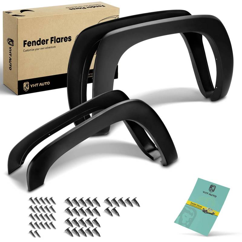 YHTAUTO OE Factory Style Kotflügelverbreiterungen mit Hardware-Kit, kompatibel mit Chevy Silverado & GMC Sierra 1500/2500 1999–2006, 1500 HD/2500 HD/3500 2001–2006, Classic 2007, nur Fleetside Modell, von YHTAUTO