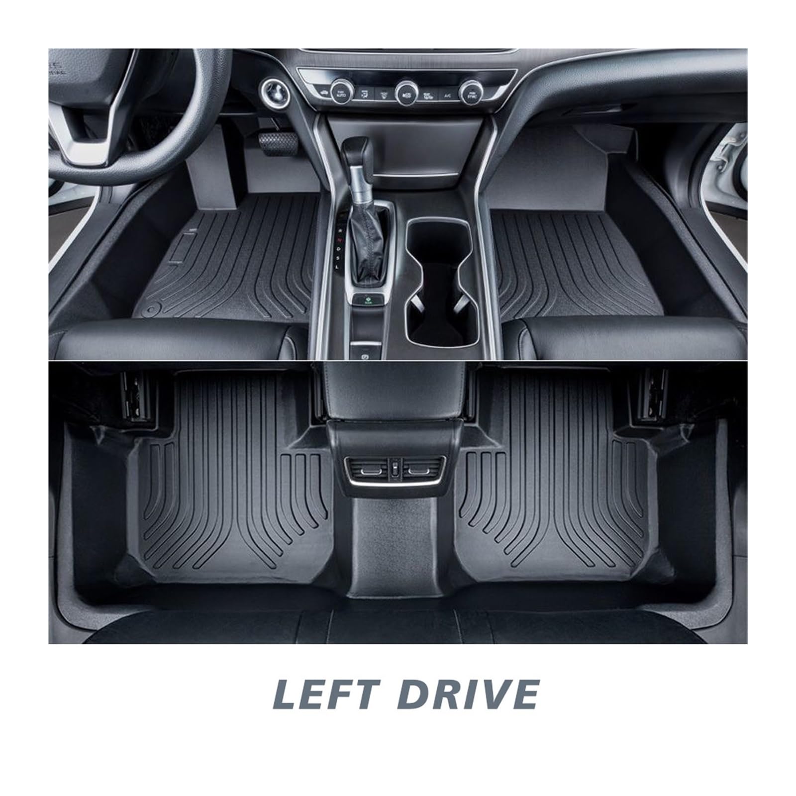 Auto-Bodenmatte, kompatibel mit VW Tiguan L MK2 LWB 2017~2023 2018 2019, Fußteile, TPE-Liner, Teppichpolster, Abdeckung, Teppichzubehör(5 Seats) von YHURALTEX