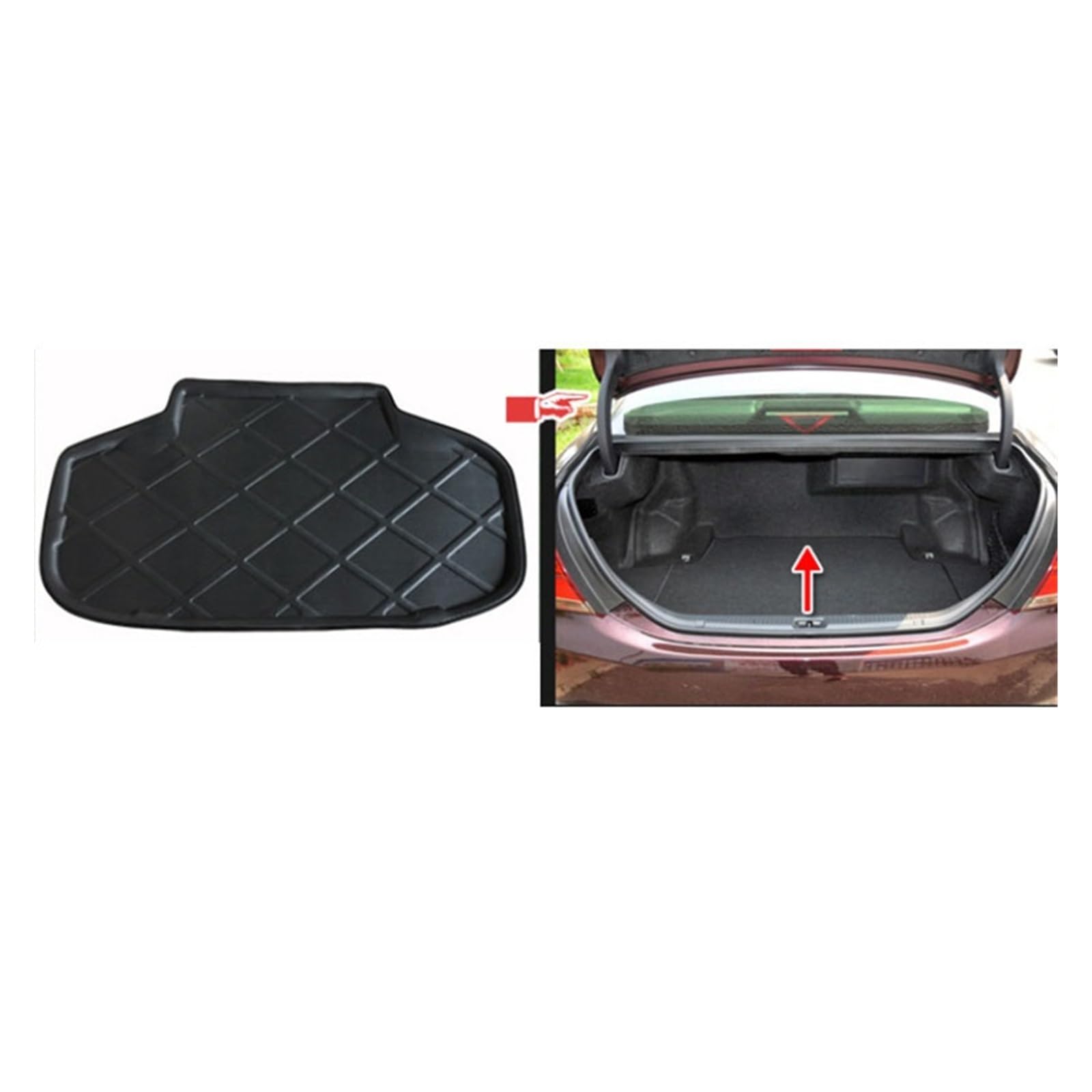 Kofferraummatte for das Auto, kompatibel mit Toyota Crown Royal S200 Hybrid 2009–2012, Bodenauflage, Kofferraumabdeckung, Zubehör(Style B) von YHURALTEX