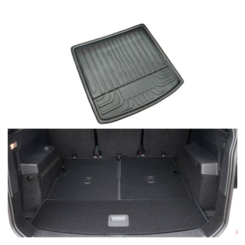 Kofferraummatte for das Auto, kompatibel mit VW Touran MK2 5T 2016~2023 2022, Panel-Tablett-Pad, Kofferraumabdeckung, Zubehör von YHURALTEX