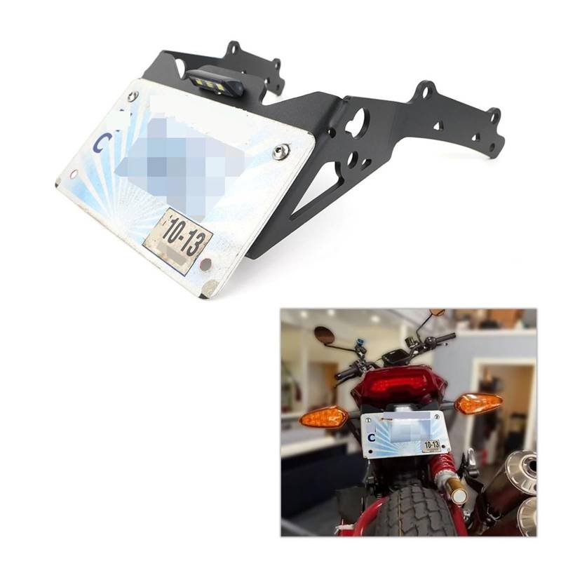Motorcycle Tools License Plate Holder Bracket Compatible with FTR 1200 2019 2020 2021 2022 von YHURALTEX