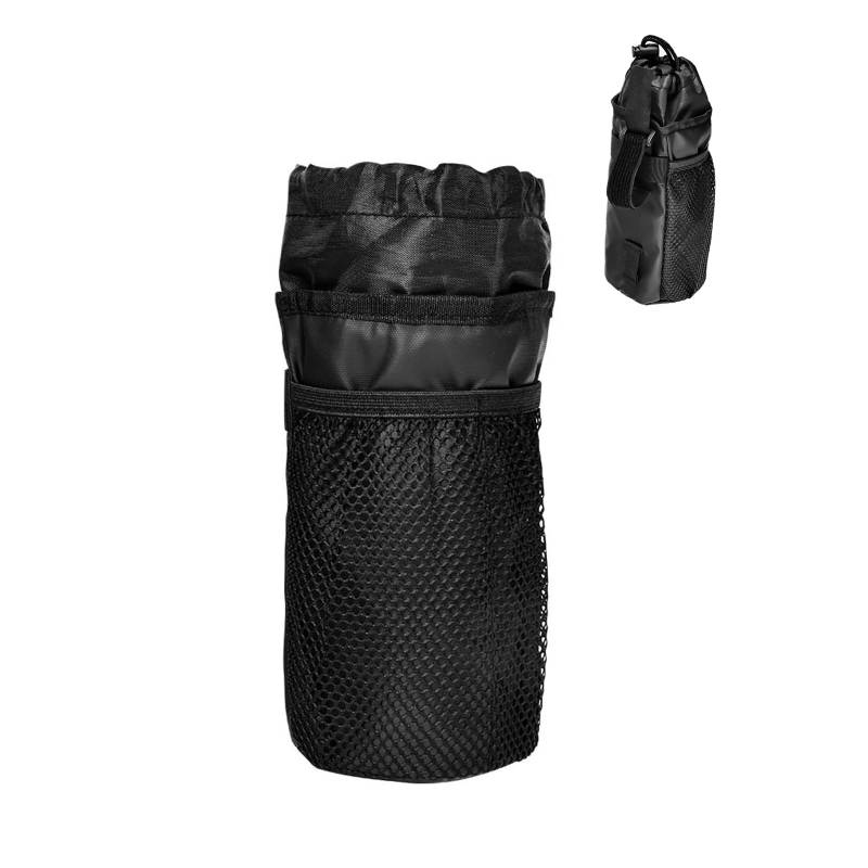 lsoliert Fahrradtasche mit Flaschenhalter, Fahrrad Flaschentasche, Ohne Schrauben Trinkflaschenhalter Fahrrad mit Schultergurt und Netztaschen Wasserflaschenhalter für Kinderwagen MTB Rennräder von YHZNAGEM