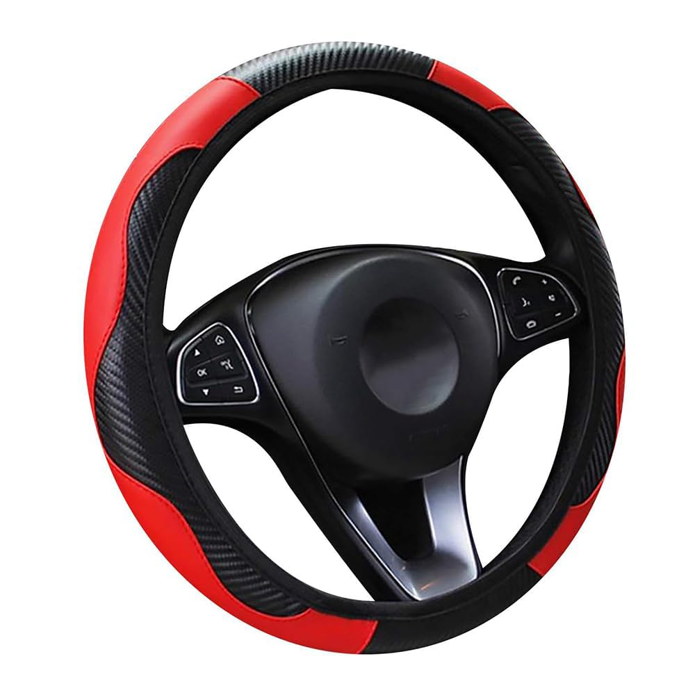 YIBAJIO Auto Lenkradbezug, für Nissan 350Z (Coupe) в 2002-2009 Anti Rutsch Lenkradabdeckung Autozubehör Innenraum Lenkradschoner tmungsaktiv,C 37cm-39cm von YIBAJIO