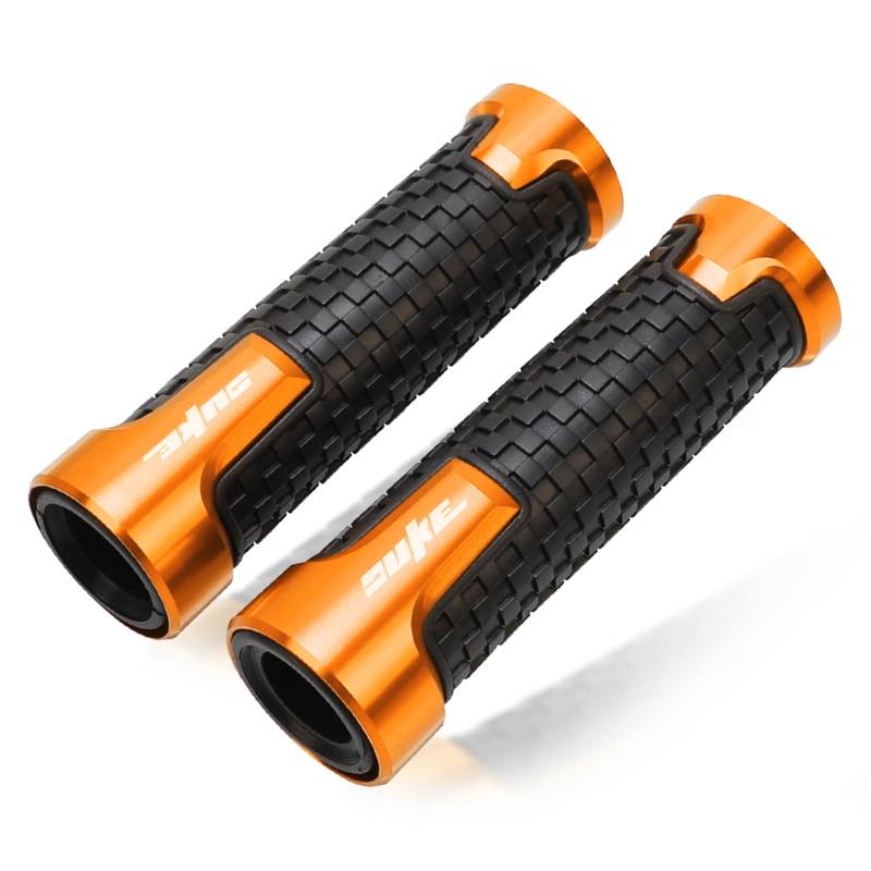 YIEBA 7/8 Zoll 22 mm Universal-Motorrad-Lenkergriffe, für Duke125 2011–2023, Duke 200 RC125 2013–2019, RC 200 RC390 2014–2019, 690 Duke 2008–2014, 690 Duke R 2010–2014 (Orange) von YIEBA