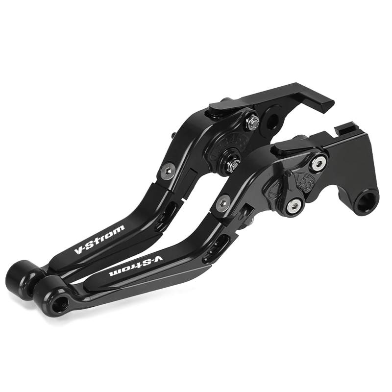 YIEBA Faltbare und verstellbare Brems-/Kupplungshebel, CNC-Aluminium-Motorradzubehör für GSX-8S/GSX 8S V-Strom 800DE V-Strom 800 DE ADVENTURE 2023–2025 (schwarz) von YIEBA