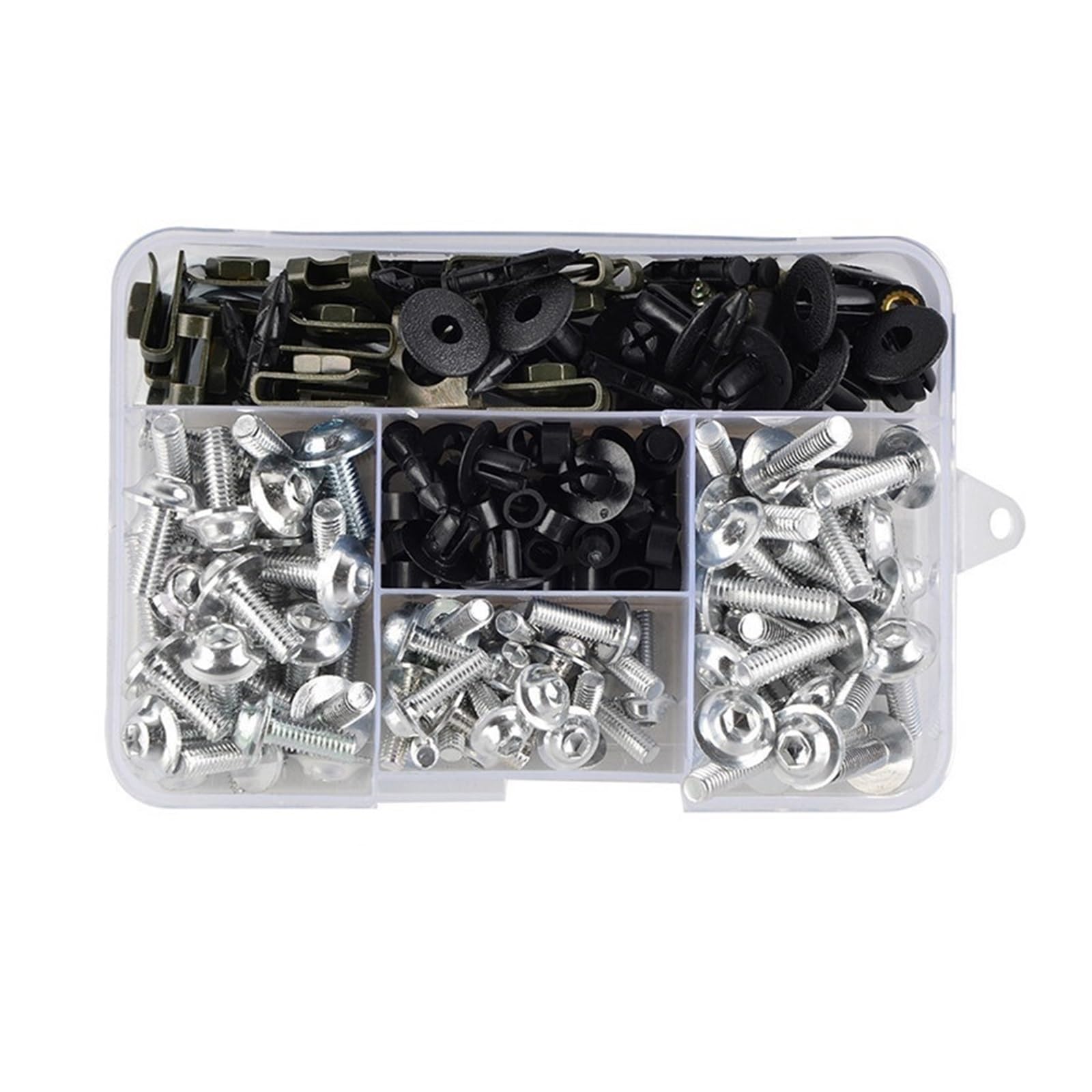 Motorrad Schrauben Set Für KA@&WASAKI ZZR 400 600 1100 1200 1400 ZX25R ZX4RR ZX6RR ZX636R ZX 25R 4RR 6RR Motorrad Verkleidung Schrauben Schrauben Kit Mutter Clips(Silver) von YIESANS