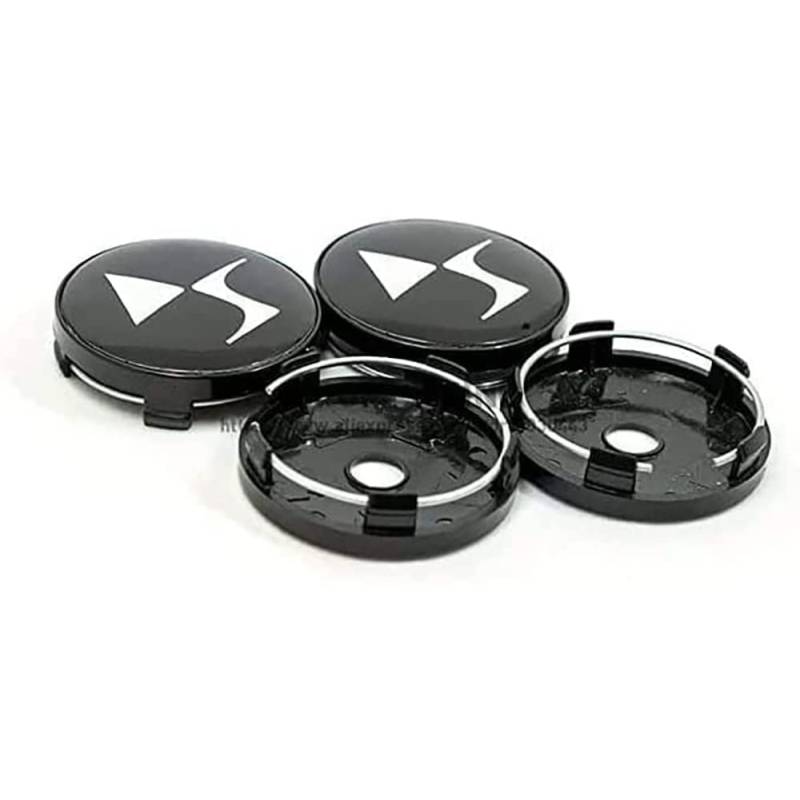 4 Stück Radkappen Auto Nabenkappen für Citroen DS3 DS6 DS7 60MM, Radnabenkappe Radnabendeckel Auto Zubehör für Radnaben von YIFANFENGSUN