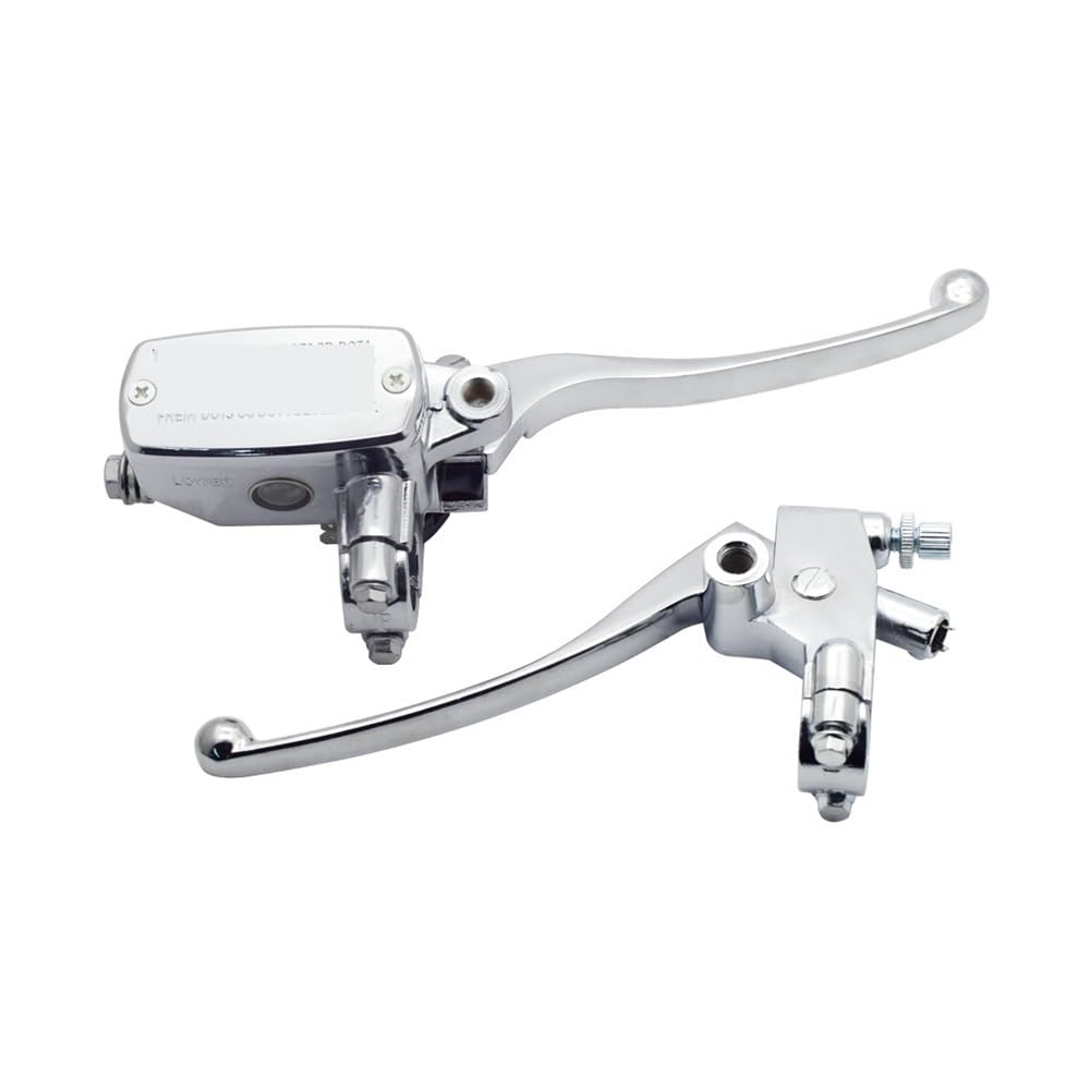 Griff Kupplung Bremshebel 7/8 "22mm Vorne Motorrad Hydraulische Bremspumpe Master Zylinder Silber Links Rechts Disc Bremshebel Universal W/Bremse Schalter M10 Griff Kupplung Bremshebel 7/8 "22mm Vorne Motorrad Hydraulische Bremspumpe Master Zylinder Silber Links Rechts Disc Bremshebel Universal W/Bremse Schalter M10 von YIFANGK
