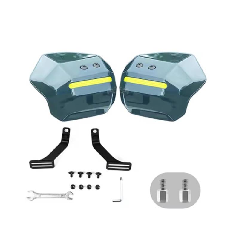Motorräder Seitenwinglet Motorrad 1 Set Wind Regen Und Sonnenschutz Handschutz Für ATV Roller Motorrad Mit Nacht Reflektierende Streifen Seitenwindflosse von YIFANGK
