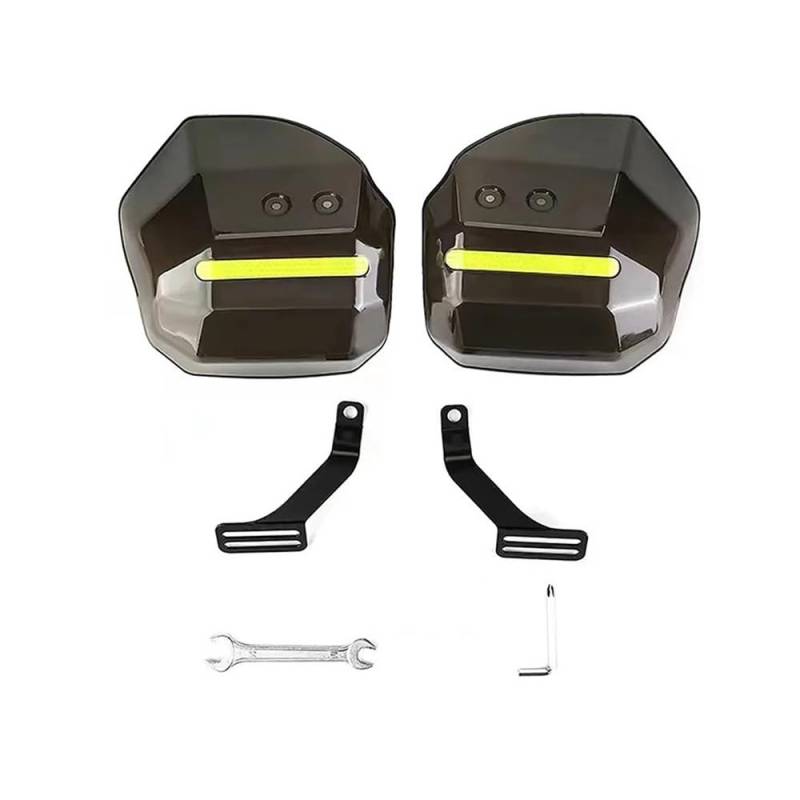 Motorräder Seitenwinglet Motorrad 1 Set Wind Regen Und Sonnenschutz Handschutz Für ATV Roller Motorrad Mit Nacht Reflektierende Streifen Seitenwindflosse von YIFANGK