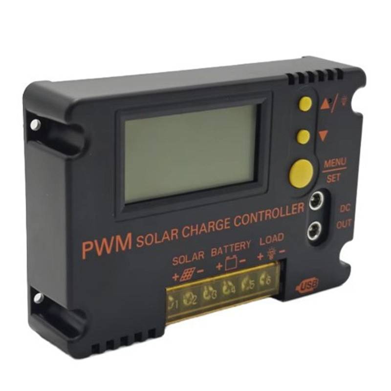 Solar Ladecontroller LCD Display Double USB 12V 24V Auto Solar Panel Laderegler Mit Hintergrundbeleuchtung Display von YIGZYCN