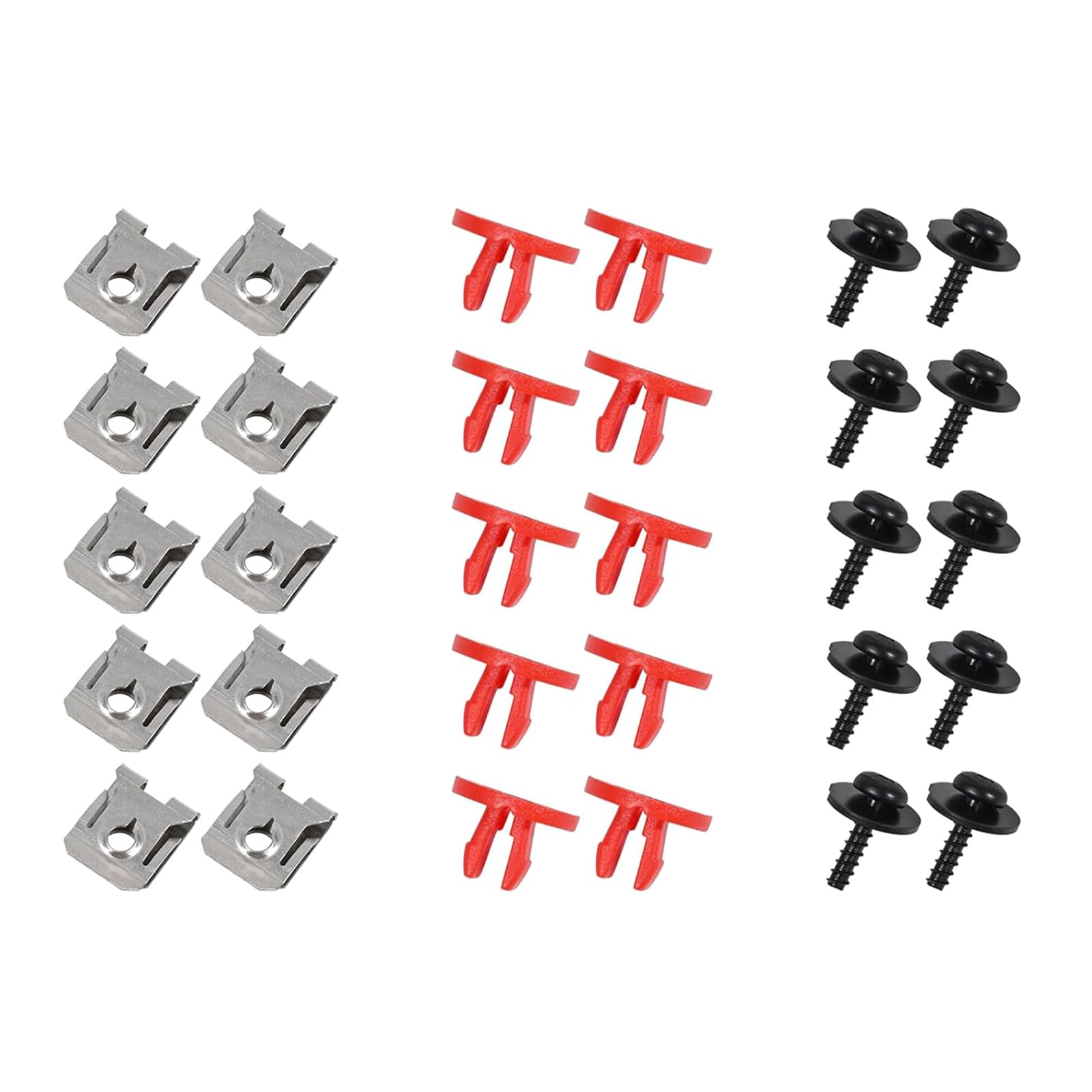 YIGZYCN 30 Stück Motor-Unterdeckel-Befestigungsset, Motorspritzer, Schild, Schrauben-Set, unter Abdeckungen, Schrauben, Clips, geeignet für Automotives von YIGZYCN