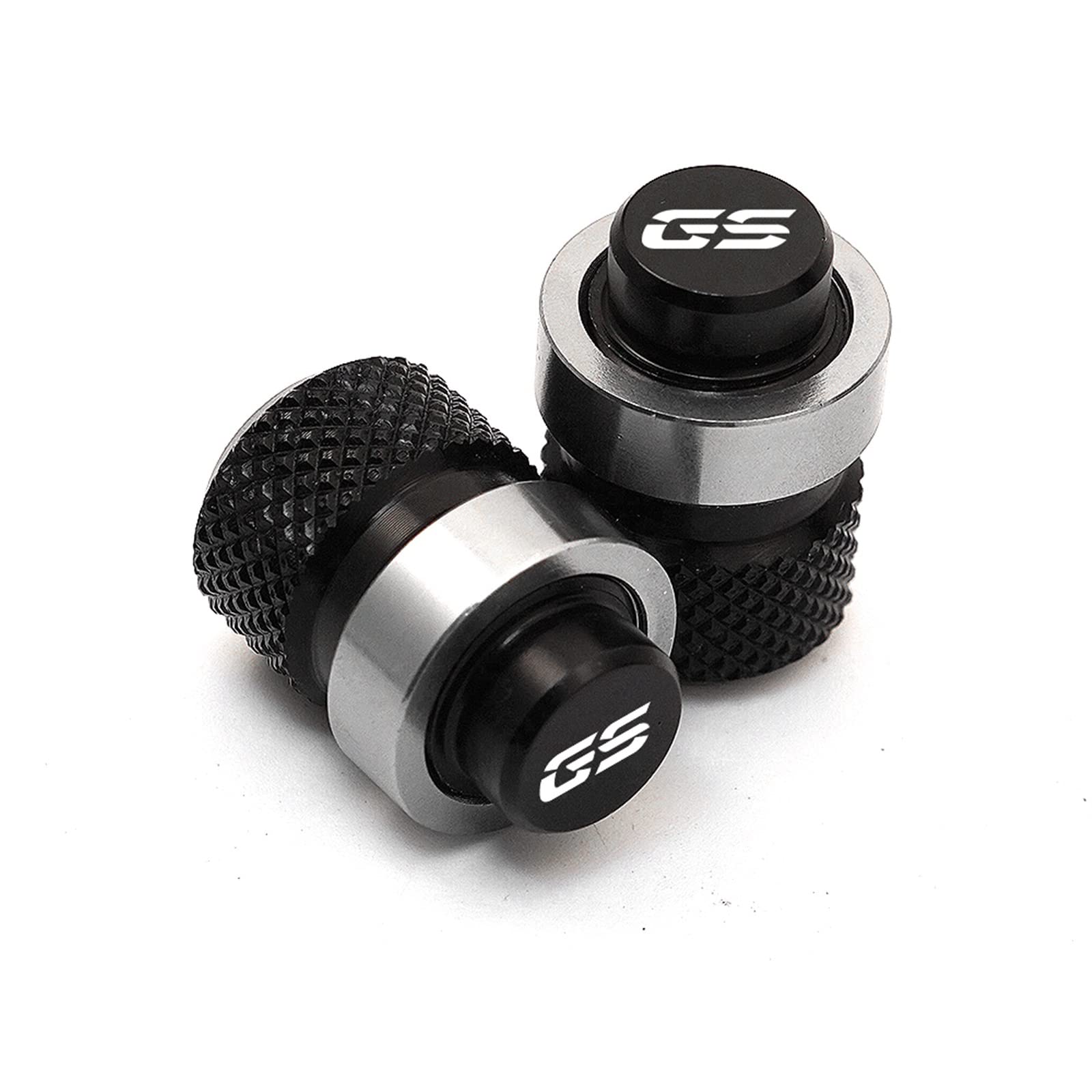 YIJIEBAO 2022 Aluminium Reifen Ventilkappen Abdeckung passend for BMW R1200GS R1250GS Adventure R 1250 GSA LC F750GS F800GS F850GS F850 F650 F700GS G310GS Hinterer Kipphebel mit Gewinde(Y-Grey) von YIJIEBAO