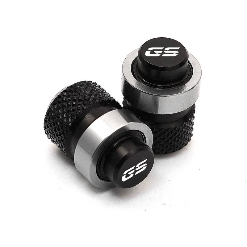 YIJIEBAO 2022 Aluminium Reifen Ventilkappen Abdeckung passend for BMW R1200GS R1250GS Adventure R 1250 GSA LC F750GS F800GS F850GS F850 F650 F700GS G310GS Hinterer Kipphebel mit Gewinde(Y-Grey) von YIJIEBAO
