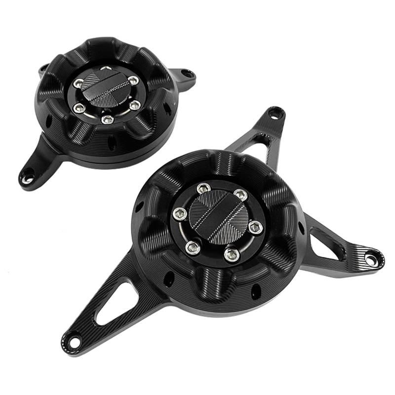 YIJIEBAO CB650F CBR650F CNC-Motorgehäuse-Schieber-Statorabdeckungsschutz Passend for CB650F CBR650F 2014-ON Motorabdeckungsschutz Motorrad-Motorschutz(Black) von YIJIEBAO