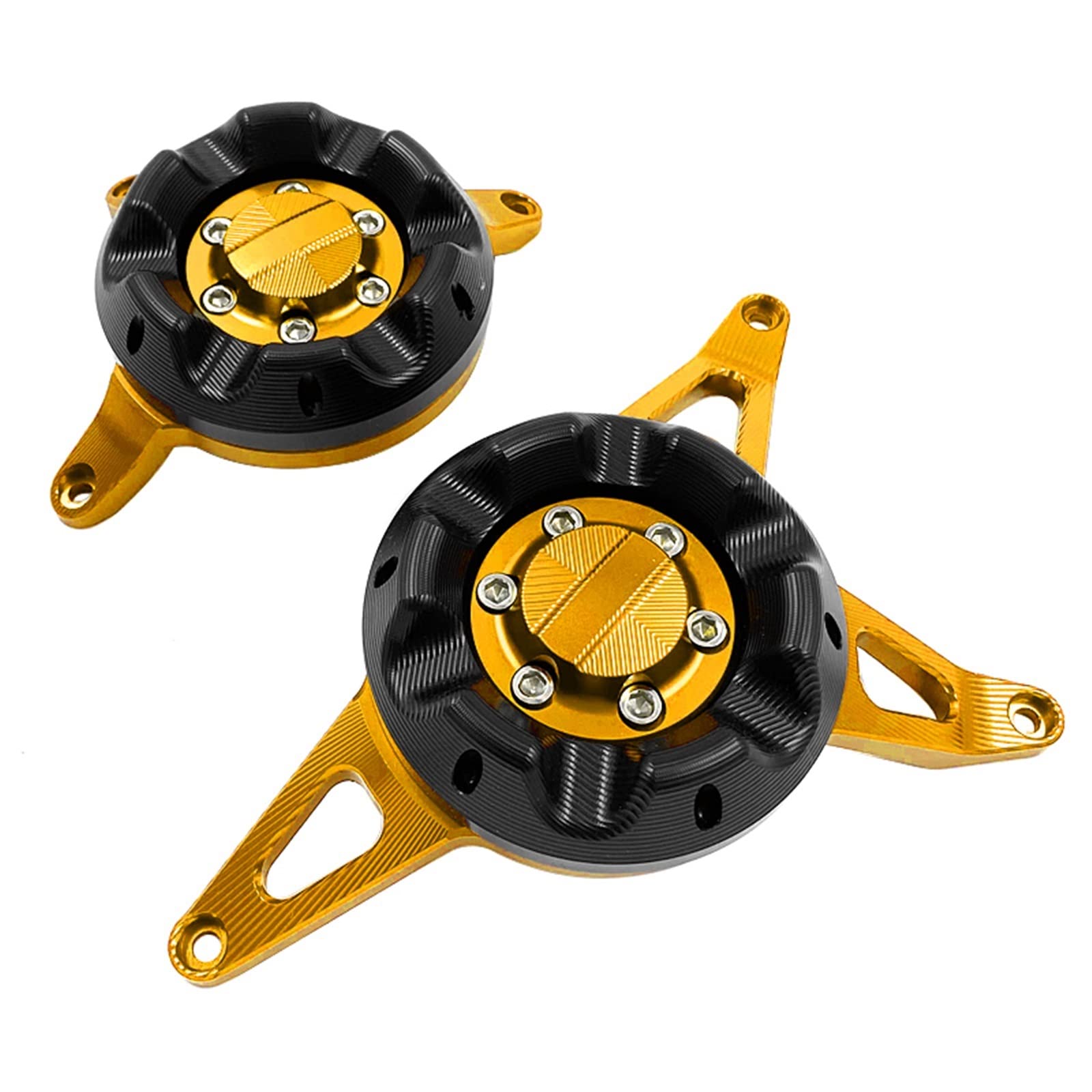YIJIEBAO CB650F CBR650F CNC-Motorgehäuse-Schieber-Statorabdeckungsschutz Passend for CB650F CBR650F 2014-ON Motorabdeckungsschutz Motorrad-Motorschutz(Gold) von YIJIEBAO