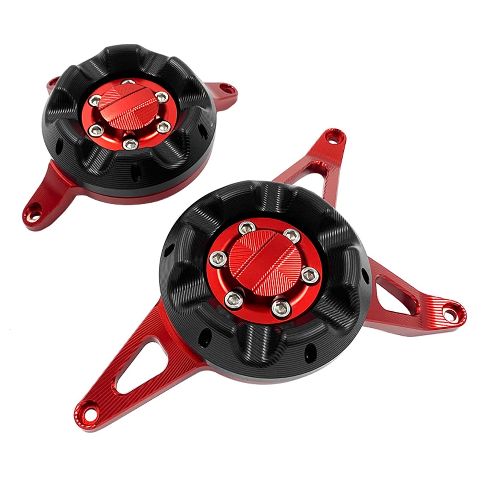 YIJIEBAO CB650F CBR650F CNC-Motorgehäuse-Schieber-Statorabdeckungsschutz Passend for CB650F CBR650F 2014-ON Motorabdeckungsschutz Motorrad-Motorschutz(Red) von YIJIEBAO