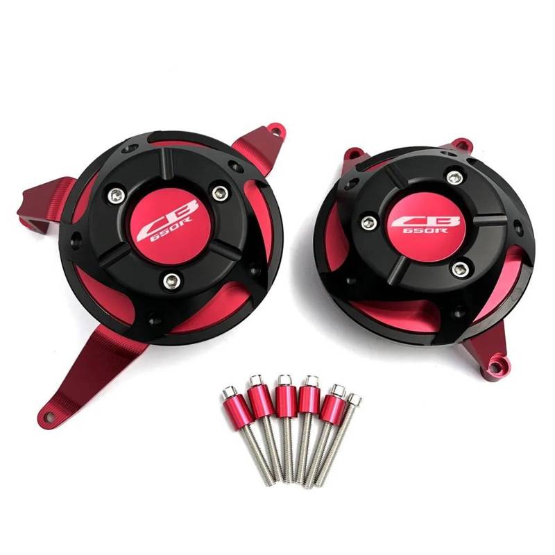 YIJIEBAO Fit for CB650R NEO Sports Cafe CBR650R 2021 2022 CB 650R CBR 650R Motor Stator Schutzhülle Schutz Protektoren Rahmen Slider Motorrad-Motorschutz(Red) von YIJIEBAO