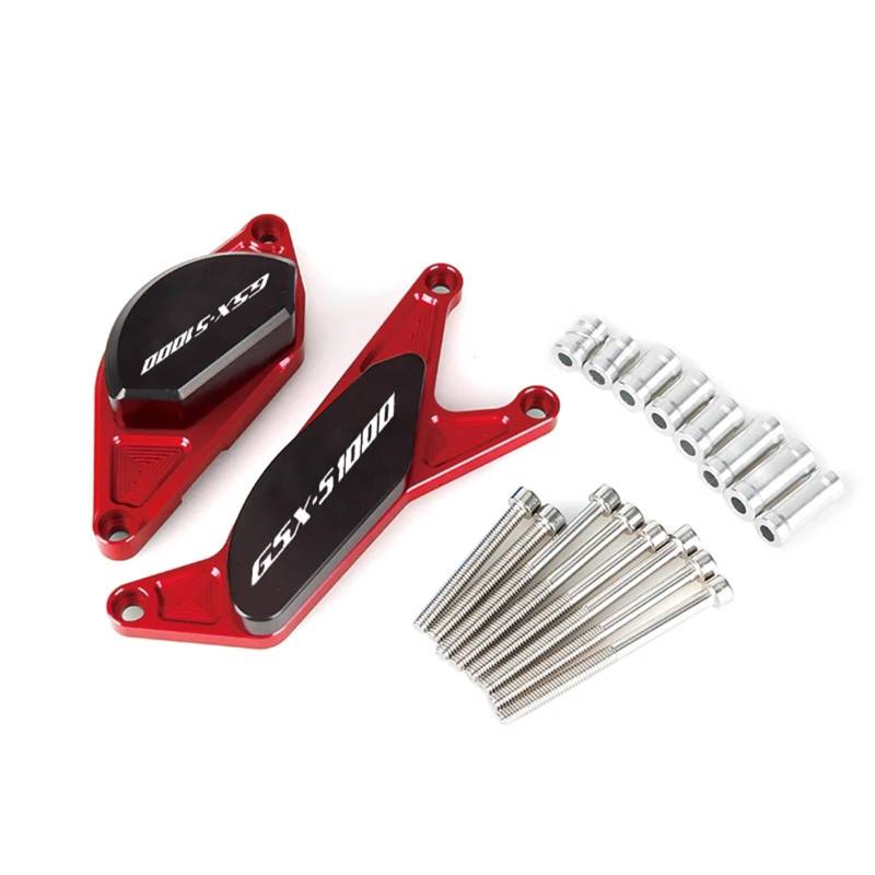 YIJIEBAO Fit for Suzuki GSX-S1000 GSX-S1000F GSXS GSX-S 1000 GSX S1000 2015 2016 2017 Rahmen Slider Crash Pad Motor Stator Fall Saver Schützen Motorrad-Motorschutz(Red) von YIJIEBAO