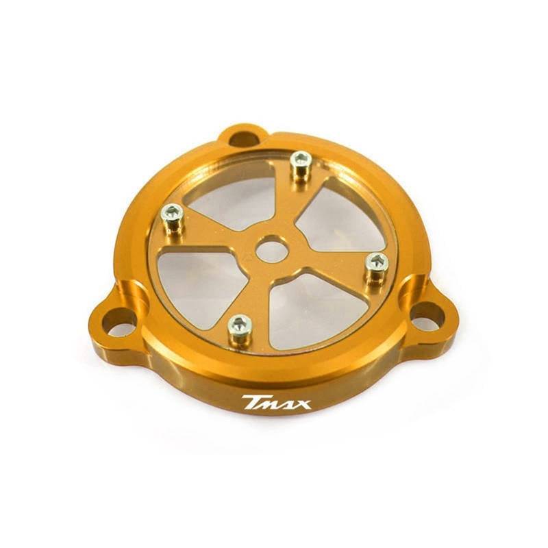 YIJIEBAO Fit for Yamaha TMAX 530 TMAX530 T-MAX530 T-MAX 530 2010-2016 Motorrad CNC Motor Stator Schutzhülle Set Dekoration Motorrad-Motorschutz(Gold) von YIJIEBAO