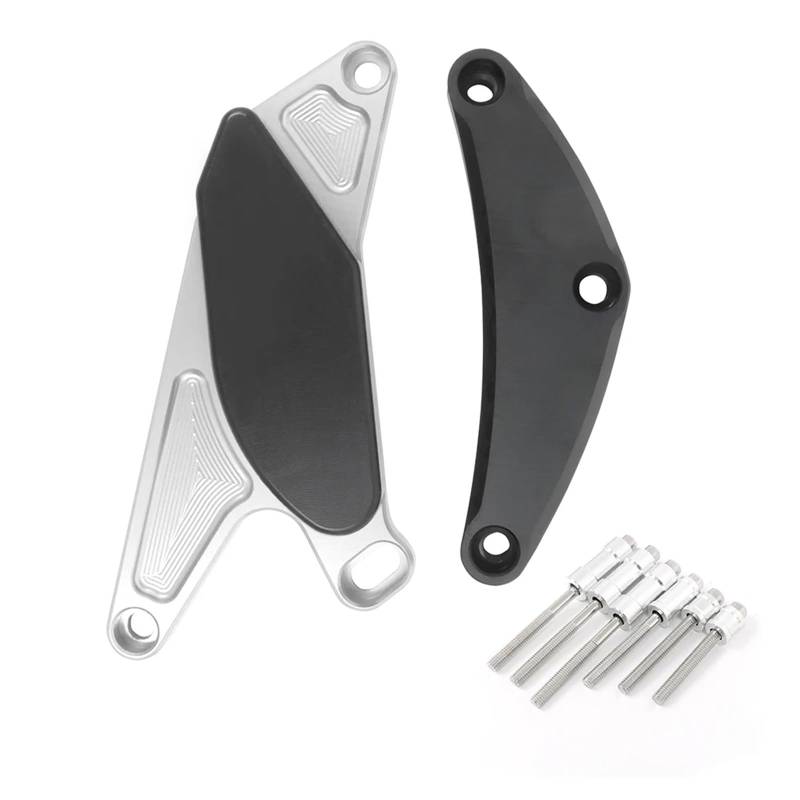 YIJIEBAO GSXR600 GSXR750 K6 K7 K8 Motor Stator Fall Schutz Motor Crash Pads Rahmen Sliders Fit for Suzuki GSXR GSX-R 600 750 alle Jahre Motorrad-Motorschutz(Silver) von YIJIEBAO