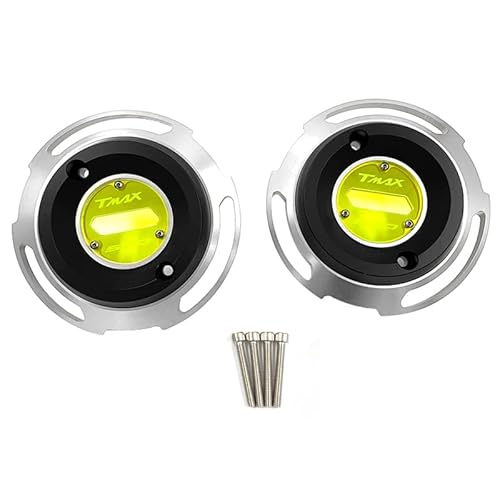 YIJIEBAO Kiri Kanan Mesin CNC Stator Kasus Hood Anti-Drop Cover Pelindung Untuk FIT for Yamaha TMAX 530 T-MAX 530 SX DX 2017 2018 2019 T MAX Motorrad-Motorschutz(Silver) von YIJIEBAO