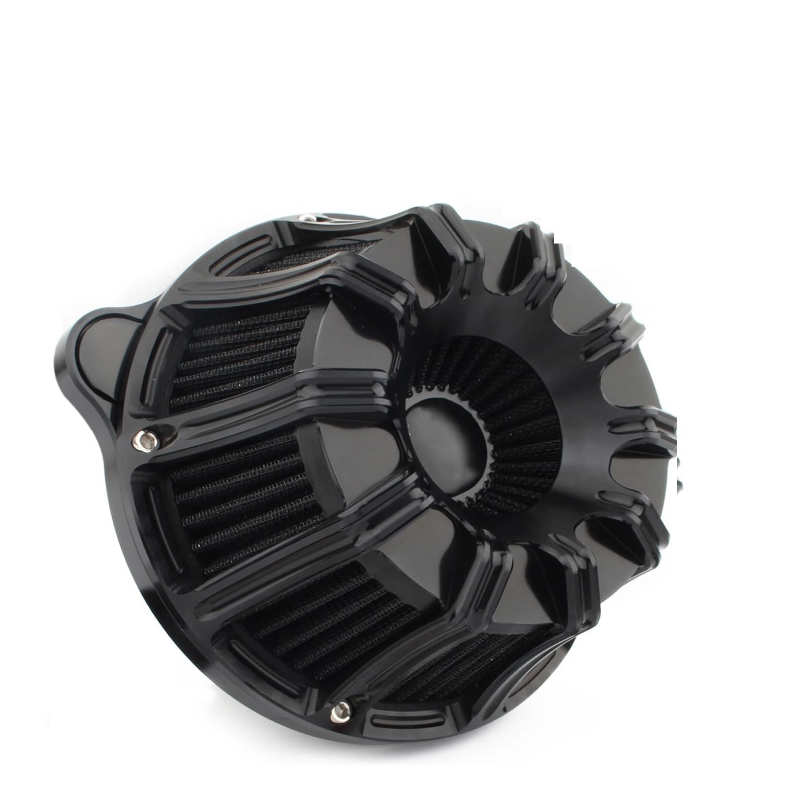 YIJIEBAO Luftfilter CNC-Ansaugreiniger Schwarzer Filter Passend for Harley Dyna 93-17 Street Bob Softail Fat Boy Touring Electra Glide Roadking Custom(L) von YIJIEBAO