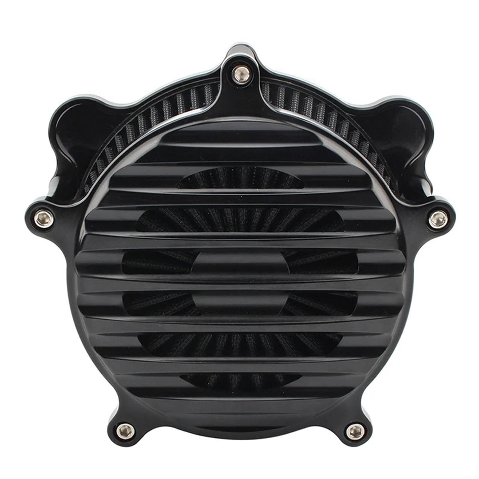 YIJIEBAO Luftfilter CNC-Ansaugreiniger Schwarzer Filter Passend for Harley Dyna 93-17 Street Bob Softail Fat Boy Touring Electra Glide Roadking Custom(O) von YIJIEBAO