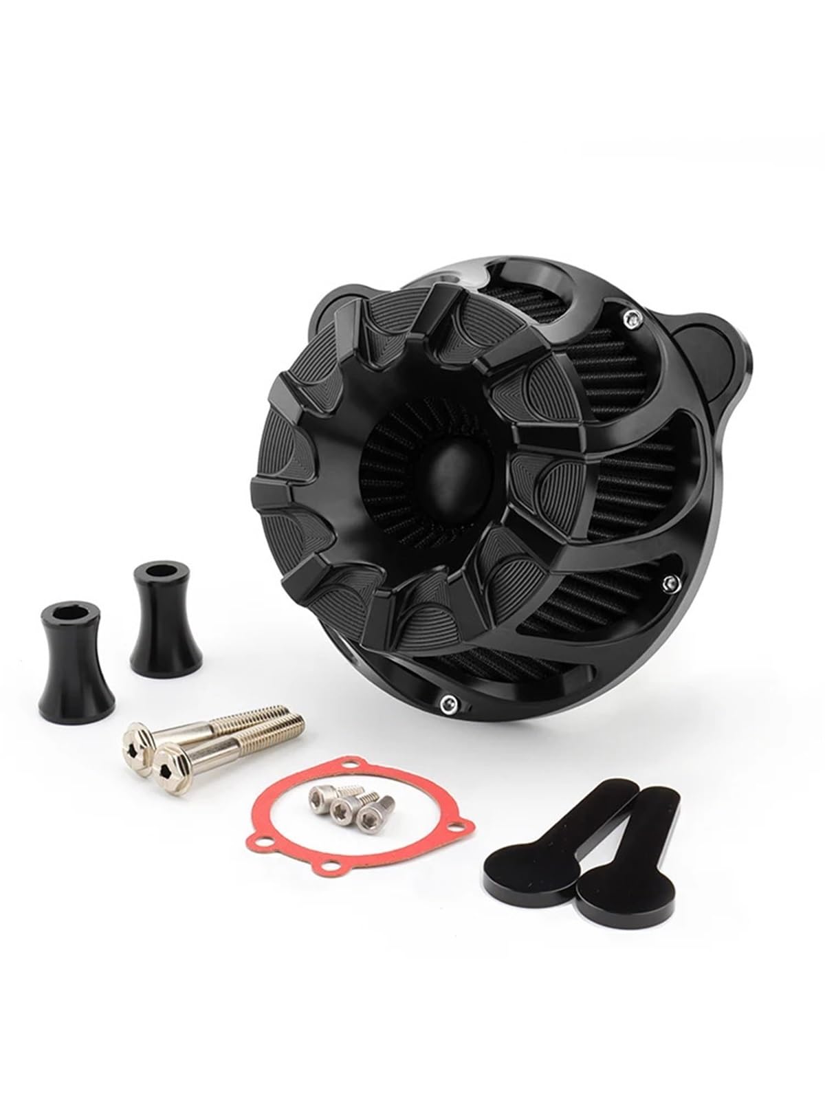 YIJIEBAO Luftfilter Luftfilter Ansaugfilter Passend for Harley Dyna FXR Touring Road King Street Road Electra Glide FLHR Softail Fatboy FXDL(Black) von YIJIEBAO