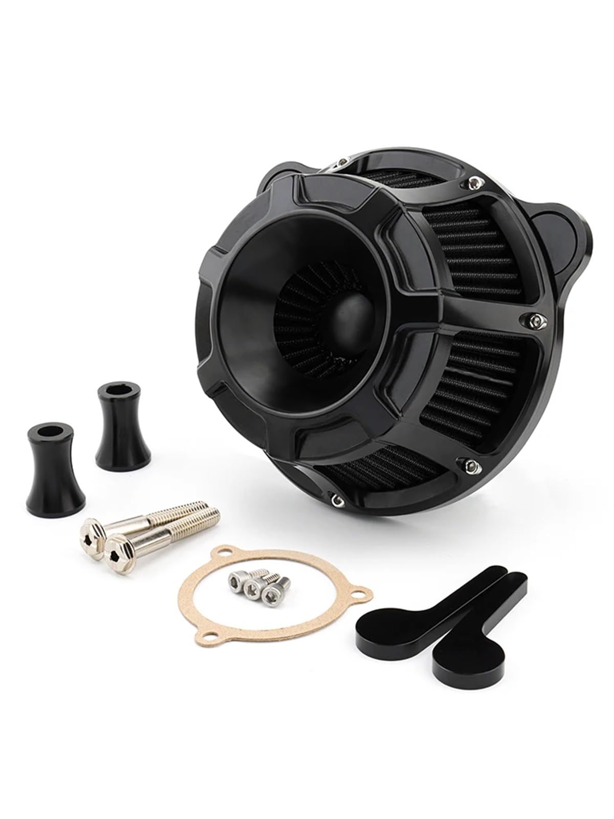 YIJIEBAO Luftfilter Reiniger Intake Kit Big Sucker Fit for Harley Touring Street Electra Glide FLH 08-16 FLS Softail FLSTSE FXSBSE 16-17 FXDLS(All Black) von YIJIEBAO