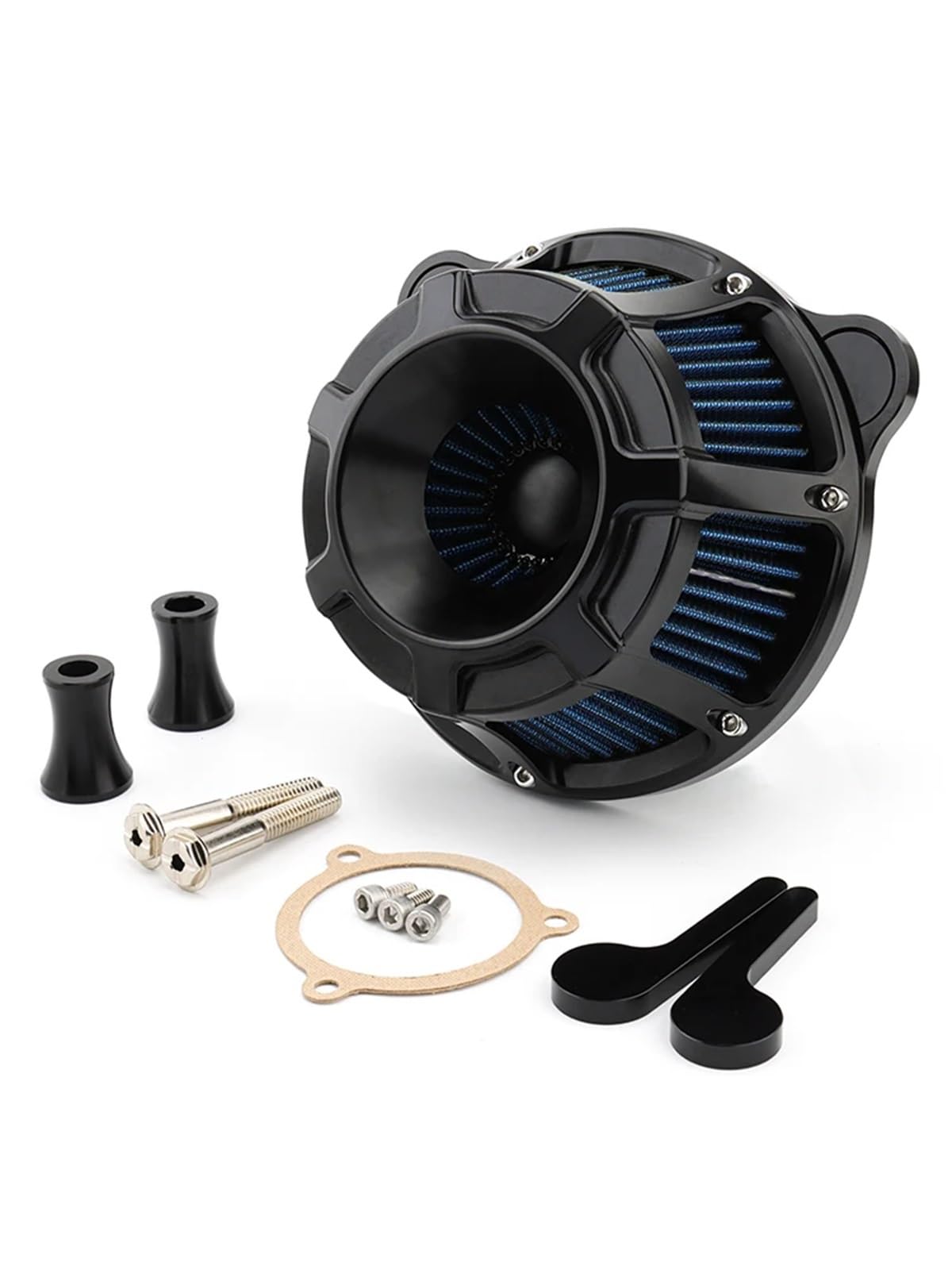 YIJIEBAO Luftfilter Reiniger Intake Kit Big Sucker Fit for Harley Touring Street Electra Glide FLH 08-16 FLS Softail FLSTSE FXSBSE 16-17 FXDLS(Black-Blue) von YIJIEBAO