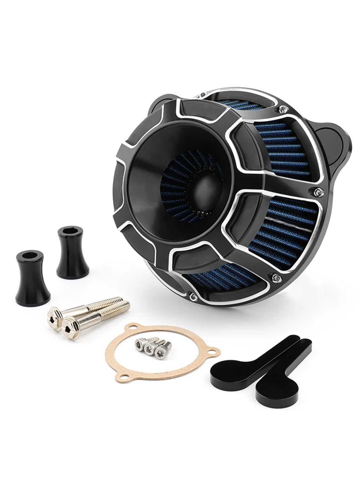 YIJIEBAO Luftfilter Reiniger Intake Kit Big Sucker Fit for Harley Touring Street Electra Glide FLH 08-16 FLS Softail FLSTSE FXSBSE 16-17 FXDLS(Blue) von YIJIEBAO