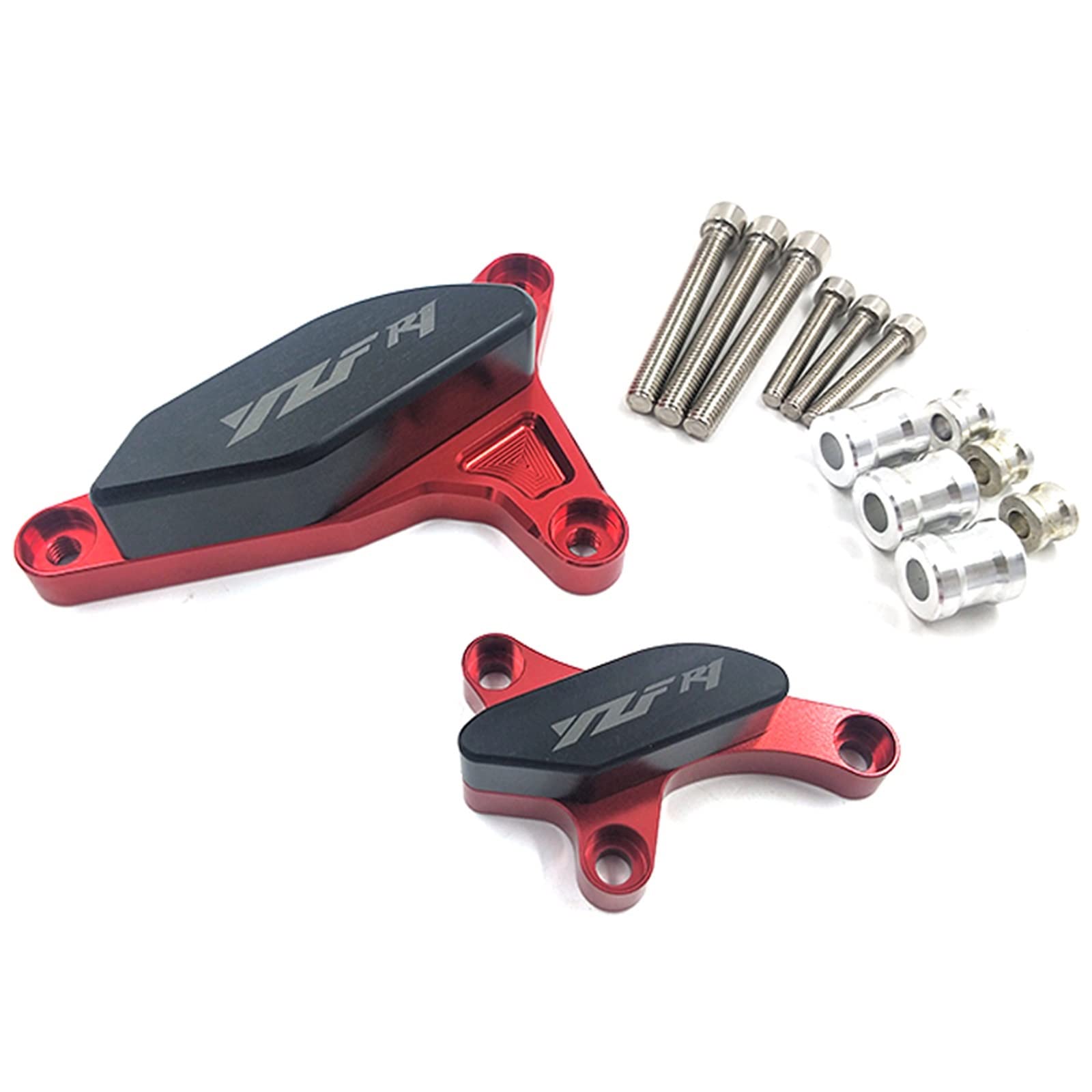 YIJIEBAO MTImport Passend for Yamaha YZF R1 2007 2008 YZF-R1 CNC POM Sturzpad Crash Pad Motor Stator Case Saver Cover Fallschutz Motorrad-Motorschutz(Red) von YIJIEBAO