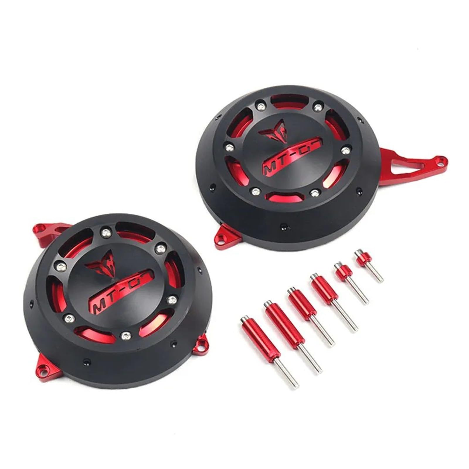 YIJIEBAO Motorcycl Motor Stator Starter Abdeckung Rahmen Slider Schutz Fit for Yamaha MT-07 MT07 2014-2020 2018 2019 2021 2022 FZ07 MT 07 Motorrad-Motorschutz(Red) von YIJIEBAO