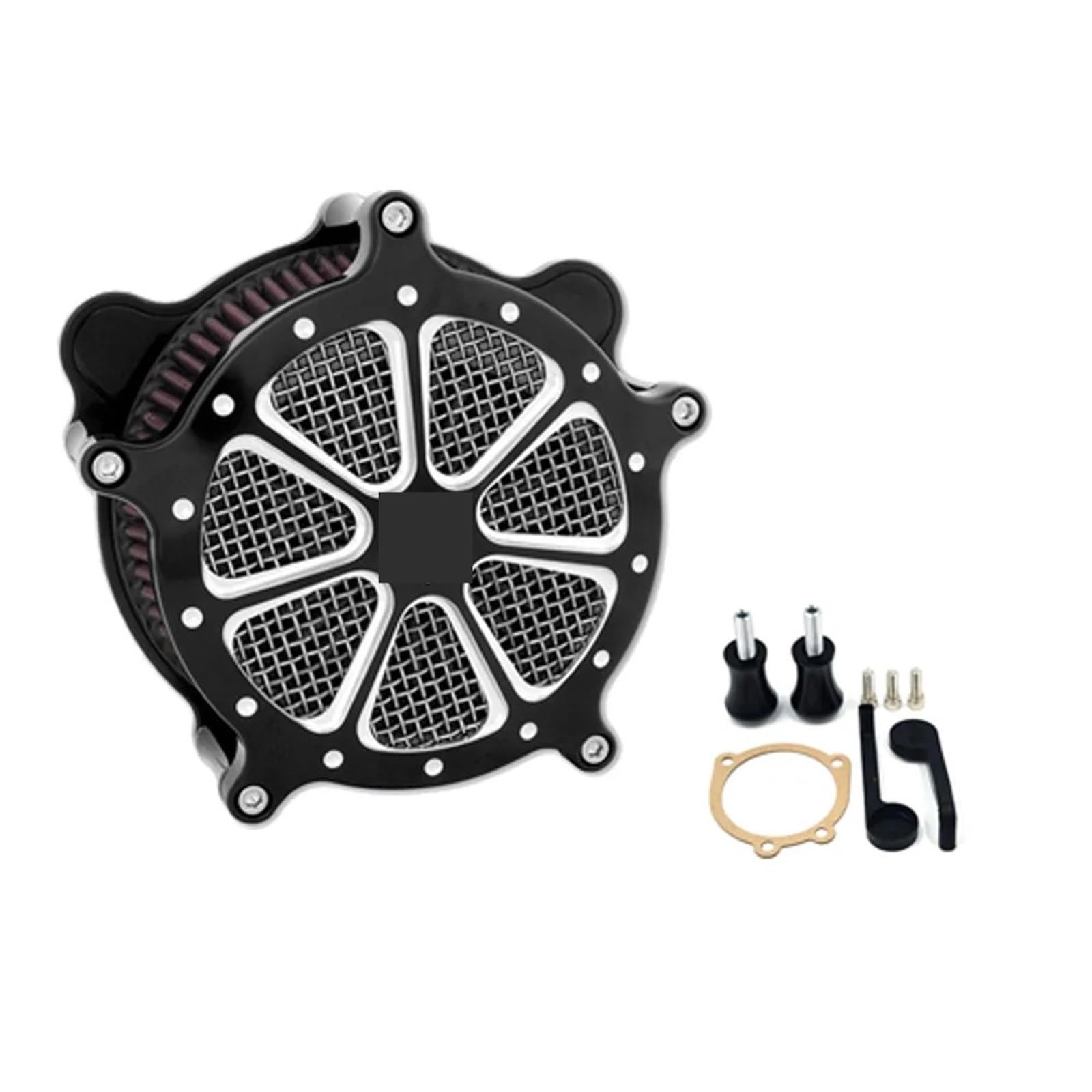 YIJIEBAO Motorrad CNC Luftfilter Ansaugfilter Rot Passend for Harley Touring Roadking FLHTC FLHT 2008-2016 Harley XL Sportster 2004-Up(Air Filter C) von YIJIEBAO