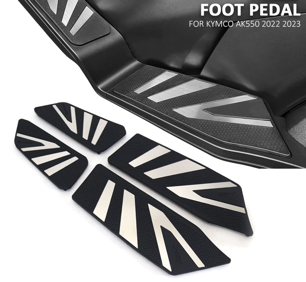 YIJIEBAO Motorrad-Dielen Fußrasten Pedal passend for KYMCO AK550 AK 550 Ak550 2022 2023 vordere und hintere Fußstütze Trittbrettstufe Rutschfestes Trittbrett(Set) von YIJIEBAO