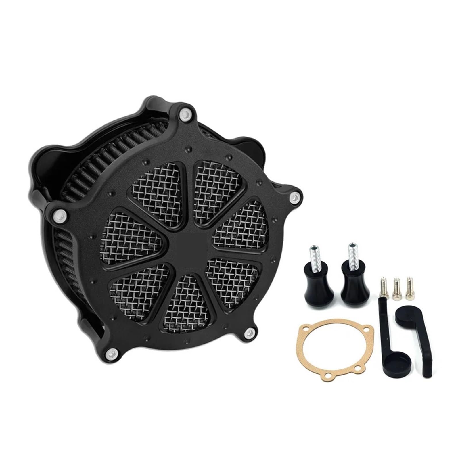 YIJIEBAO Motorrad Luftfilter Ansaugluftfilter System Grau Billet Aluminium Fit for Harley Touring 17-Up Softail 2018 Road King Glide(Air Filter C) von YIJIEBAO