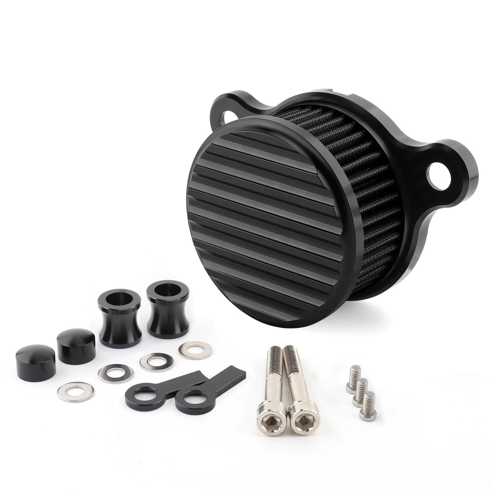 YIJIEBAO Motorrad-Luftfilter CNC-Luftreiniger-Ansaugfiltersystem Passend for Harley Sportster XL883 XL1200 Iron 883 48 Seventy-Two 1991-2023(MP09-007-0028BB) von YIJIEBAO